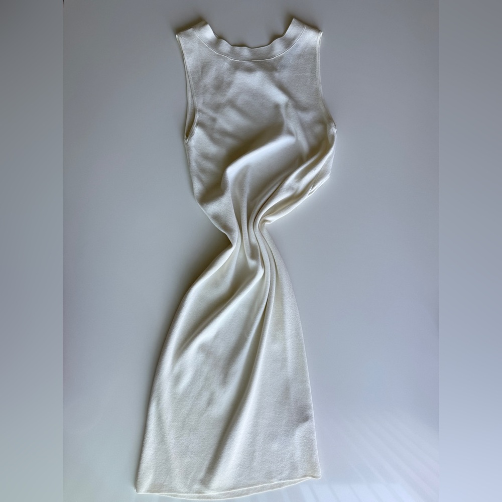 Backless Cream Knit Dress